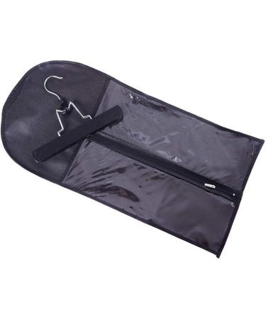 POFET 2pcs Fashion Hair Extensions Wig Storage Bag Holder Case Protector + Hanger - Black & Pink | International Shipping Available - Buy Online on SooperMarket.com