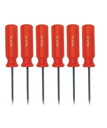 Malco A0 1/8 in. Scratch Awl with Regular Grip 6-Pack