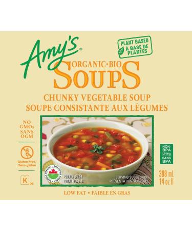 Amy s Kitchen Organic Chunky Vegetable Soup Vegan Gluten-Free Dairy-Free Lactose-Free Tree Nut-Free Kosher Plant-Based 12-pack (398ml per can) - Buy Online on SooperMarket.com