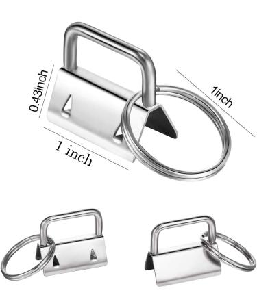 Qovydx 45Pcs 1 Inch Silver Wristlet Key Fob Hardware Set with Split Rings - Ideal for Keychains and Lanyards - Buy Online on SooperMarket.com
