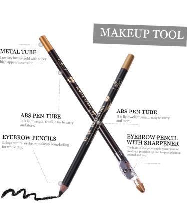 BELLIFFY 8pcs Wooden Beauty Eyebrow Pencil Eye Brow Pencils for Women Eyebrow Makeup Tool 1 count (Pack of 1) Black - Buy Online on SooperMarket.com