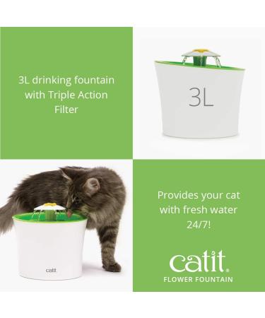 Catit Senses 2.0 Flower Fountain | Green Cat Drinking Water Fountain - Buy Online on SooperMarket.com