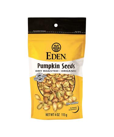 Eden Organic Dry Roasted Pumpkin Seeds - Lightly Salted 4 oz (6-Pack) - Buy Online on SooperMarket.com