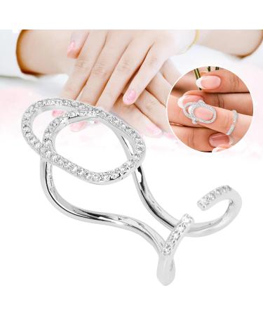 Fingernail Opening Rings Nail Decoration Finger Tip Rings Adjustable Fashionable Fingernail Jewelry Decorations Fingernail Protective Fingernail Opening Ring BandsRings(3048 Platinum) - Buy Online on SooperMarket.com