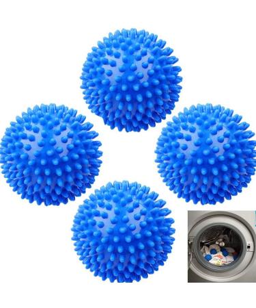 TSKDKIT 4 Pcs Reusable Dryer Tumble Balls Laundry Dryer Balls Durable Plastic Dryer Balls for Speeding Drying and Reducing Creases for Clothes