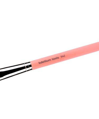 Bdellium Tools Professional Makeup Brush - Pink Bambu Series 942 Slanted Contour Brush | Soft Synthetic Fibers for Dimension | International Shipping Available - Buy Online on SooperMarket.com
