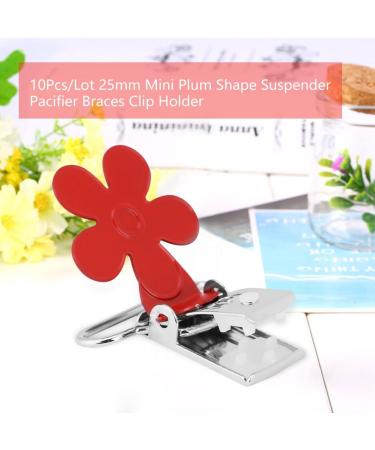 10pcs Mini Plum Shape Pacifier Clips | Colorful Clip Holders for Baby & Jewelry Making - International Shipping - Buy Online on SooperMarket.com