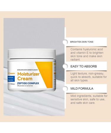 Face Moisturizer Cream Peptide Complex Face Cream Anti Wrinkle Face Cream Peptide Moisturiser Face Women Brightening Face Cream Peptides Cream for Fade Fine Lines Hydrating Firming Elasticity - Buy Online on SooperMarket.com