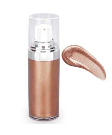 Glitter Body Makeup Liquid Cream Moisturizing Shiny Face Skin Highlighter Lotion Cosmetic Skin Lights Prismatic Face Makeup Natural Glow Shimmer Finish(#3 Bronze Gold)