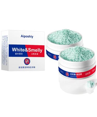 Aiposhiy Teeth Whitening Powder aiposhiy tooth whitening powder probiotic tooth powder mint tooth cleaning powder teeth whitening powder effectively for removal of spots (2PCs)