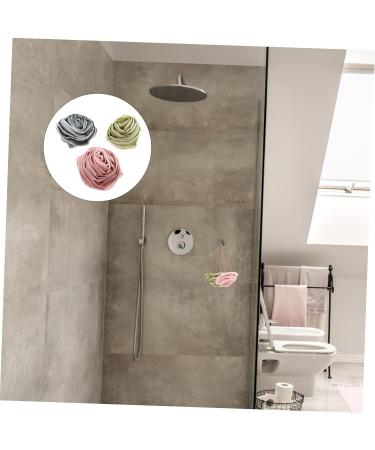 NOLITOY 3pcs Bath Ball Set - Soft Luffa Body Scrubber & Shower Poufs for Luxurious Bathing | Foam Bathroom Loofah & Towel for Adults - Buy Online on SooperMarket.com