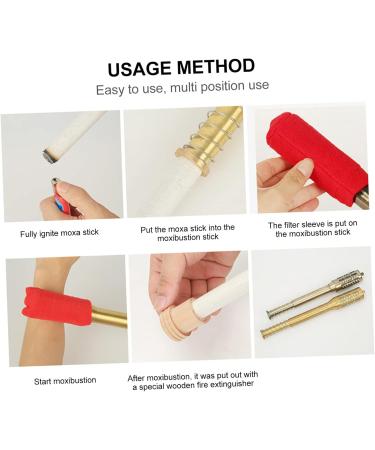 Buy Gatuida Moxa Stick Set | Copper Moxibus Tuner & Roller for Acupuncture Massage - International Shipping Available - Buy Online on SooperMarket.com