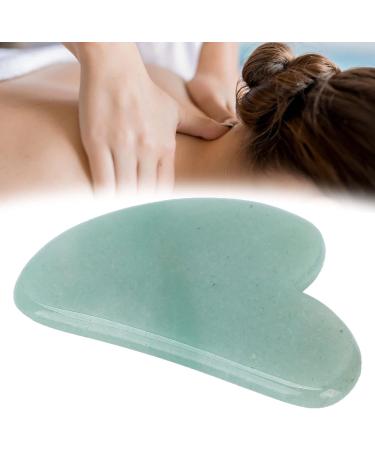 Aventurine Scraping Board Face Massage Tool Gua Sha Green Unique Design for Meridian Dredging  - Buy Online on SooperMarket.com