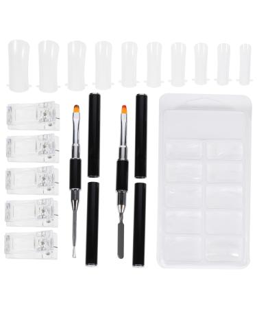 Gogogmee 1 Set Nail Extension Set Fake Manicure Patch Nail Tools Fake Nail Tip Finger Extension Brush Nail Art DIY Accessory DIY Accessories Manicure Pen Tool Manicure Art Kit Clips Plastic