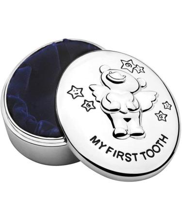 Zilverstad My First Tooth Keepsake Pot with Bear Twinkle Design | 5.5 x 4.5 cm | Tarnish-Proof Silver-Plated - Buy Online on SooperMarket.com