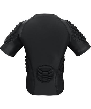 Topeter Padded Football Shirt for Youth | Compression Rib Protection - XL Pure Black - Buy Online on SooperMarket.com