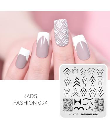 KADS Nail Stamping Plate Set - French Summer Flower Flamingo Rose Design with Stamper and Scraper - Buy Online on SooperMarket.com