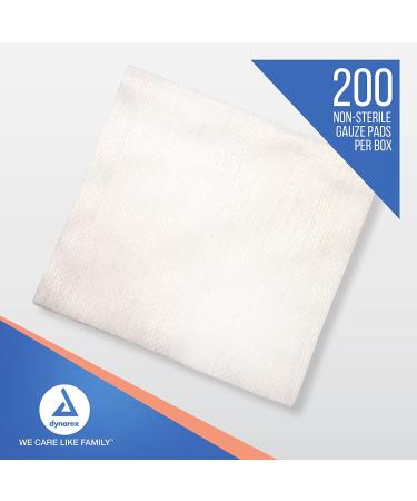 Dynarex Non-Woven Sponge 4x4 Inch - 200 Count (Pack of 1) - Buy Online on SooperMarket.com
