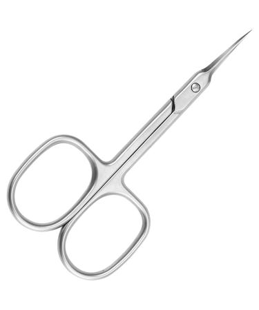 Professional Stainless Steel Curved Cuticle Scissors Manicure Cutter for Nail Toenail Trimming Eyebrow Eyelash for Women and Men
