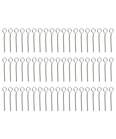 Shapenty Mini Stainless Steel Wire Eyepins Beading Small Open Eye Head Pins Needles for DIY Craft Bead Earring Pendant Necklace Bracelet Keychain Jewelry Charm Finding Making  120PCS (15mm)