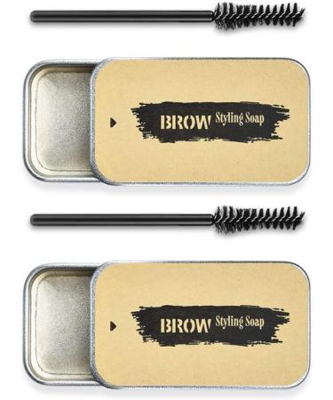 Eyebrow Soap Wild Eyebrow Styling Shaping Wax Colorless Waterproof Natural Eyebrow Cream Wax Brow Adjustment Gel with Brush 2PCS Eyebrow Stylish Cream - Buy Online on SooperMarket.com