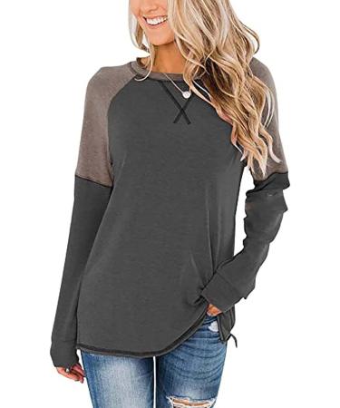 Shop CreoQIJI Women's Crochet Sweater - Winter Round Blouse Casual Top & Maternity Wear in Dark Gray XXL - Buy Online on SooperMarket.com