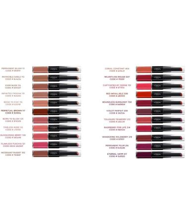 L'Oreal Paris Infaillible Lipstick 209 Violet Parfait - 24-Hour Liquid Lipstick with Moisturizing Lip Balm - International Shipping Available - Buy Online on SooperMarket.com