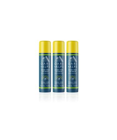 Oars + Alps Shine Free Lip Balm 3ct - Island Lime