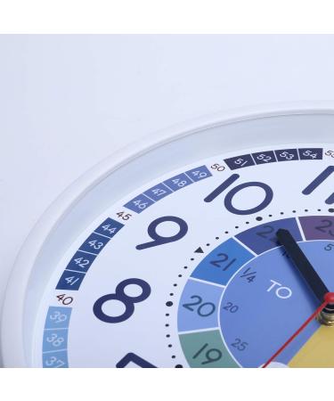 Lafocuse Silent Colorful Learning Wall Clock for Kids | Non-Ticking 30cm Children's Clock for Boys & Girls - Perfect for Kindergarten & School - Buy Online on SooperMarket.com