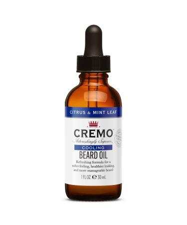 CREMO - Cooling Beard Oil For Men | Natural Oils | Citrus & Mint Leaf Fragrance| 30ml Citrus & Mint Leaf (Cooling Beard Oil)