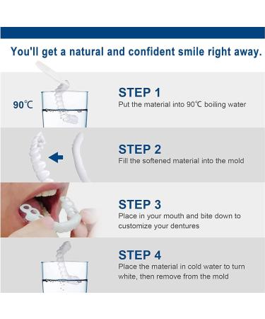 SJENG Smile Bright - 4 Pairs of dentures and 4 Pieces of Tweezers Best Dentures and False Teeth Set with Bonus Tweezers - Enhance Your Smile Today - Buy Online on SooperMarket.com