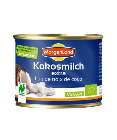 Morgenland Coconut Milk 22% fat 60% coconut content 200ml organic coconut pack of 6 (6 x 200 g)