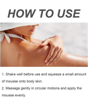 Long-Lasting Tanning Mousse | Natural Tanning Mousse | 60ml Tanning Mousse | Moisturizing Tanning Foam Tanning Mousse for Sunbeds Outdoor Tanning Mousse - Buy Online on SooperMarket.com