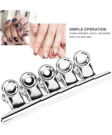 5 Pieces Stainless Steel Silver C Curve Nail Extension Clips Multifunctional Nail Art Accessories C Curve Nail Clippers - Buy Online on SooperMarket.com