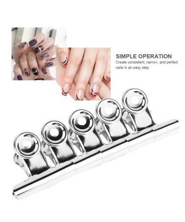 Nail Extension Clips - 5PCS Stainless Steel Curve C Nail Clamps | Multifunctional Nail Art Accessories & Metal Tools - Buy Online on SooperMarket.com