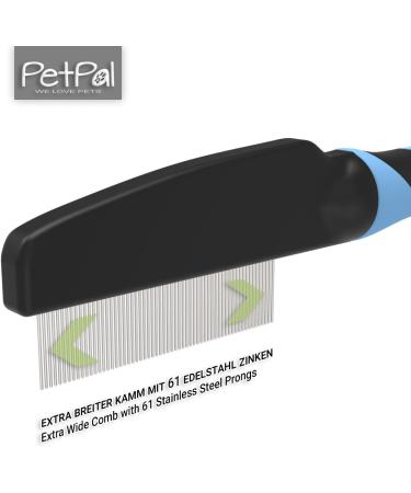 PetP l Flea & Dust Comb for Cats & Dogs | Effective against Vermin like Fleas Ticks Nits & Lice | Professional Salon Quality M Blue - Buy Online on SooperMarket.com