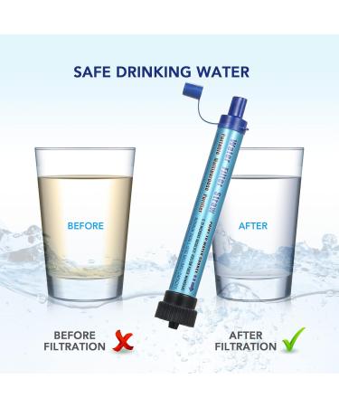 Lixada Outdoor Water Filter System - Ultrafilter Straw for Camping Travel Hiking & Fishing | Emergency Survival Gear - Army Green - Buy Online on SooperMarket.com