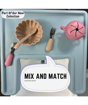 Alimos Stainless Steel Toddler Feeding Spoon and Fork Set - Safe Cutlery for Kids (Natural) - Buy Online on SooperMarket.com