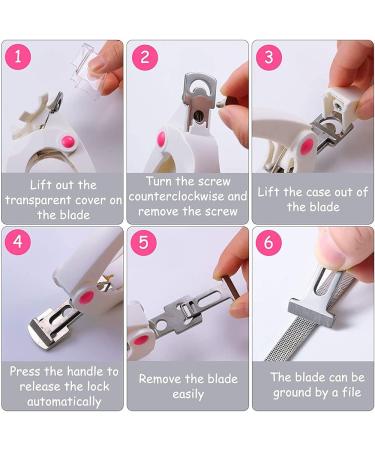 JZF Acrylic Nail Clipper Professional Adjustable Stainless Steel Artificial Nail Clipper Gel False Nails Tips Cutter for Nail Art Manicure Tool (White) - Buy Online on SooperMarket.com