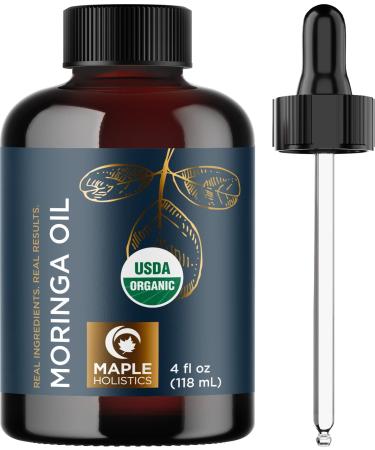 Certified Organic Rosemary & Moringa Oils - USDA Essential Oil for Hair, Skin & Nails - Aromatherapy with Cold Pressed Virgin Moringa Oil - Buy Online on SooperMarket.com