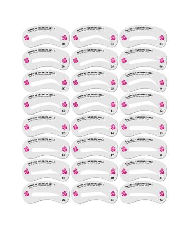 Sioppkik eyebrows stencil set eyebrow form stencils reusable DIY make -up tool set for constitution makeup beautiful eyebrows 24 pieces