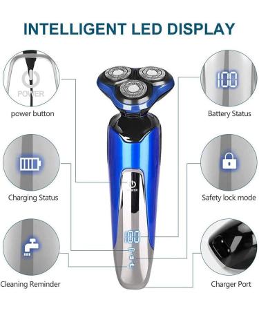 GeRRiT Electric Shaver - Rechargeable Wet & Dry Waterproof Shaver IPX6 Cordless for Smooth Shaving - Buy Online on SooperMarket.com