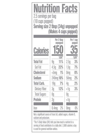 JOLLY TIME Simply Popped Natural Microwave Popcorn | Non-GMO & Palm Oil-Free | 3-Count Box (Pack of 4) Butter Flavor 3 oz (Pack of 12) - Buy Online on SooperMarket.com