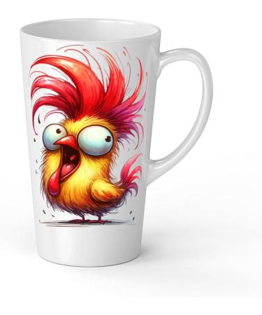 White Ceramic Kids Chicken Mug - Large 483 ml Perfect for Hot Chocolate or Milk Fun and Easy to Use - Buy Online on SooperMarket.com