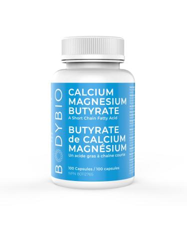 Gut Health Supplement 100 Caps - Butyrate + Calcium + Magnesium | The Ultimate Postbiotic | No Bloating | No Gas | Great Poops | Supports Healthy Digestion | Leaky Gut Repair | No Filler or Additives by BodyBio