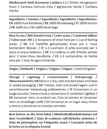 Health Embassy Motherwort Herb Tea | Leonurus Cardiaca L | Herbe d'Agripaume Tisane 50g - Buy Online on SooperMarket.com