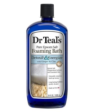 Dr Teal Detox Ginger & Clay Foaming Bath 34oz 2 Pack - Total 68oz - Buy Online on SooperMarket.com