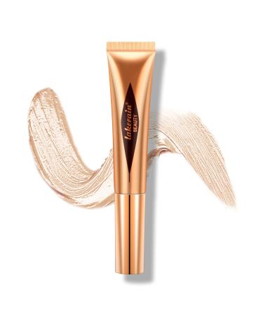 Lisara Highlighter Beauty Wand  Highlight Stick with Cushion Applicator  Liquid Highlighter Makeup Stick  Body Face Highlighter Bronzer Makeup  Lightweight Blendable  Silky Smooth Cream Highlighter Stick (03) CREAMY WHI...