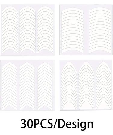 MAIOUSU STORE 4770pcs Nail Art Stencils - 120 Sheets, 4 Designs French Tip Guides Stickers for DIY Decoration - Stencil Tool - Buy Online on SooperMarket.com