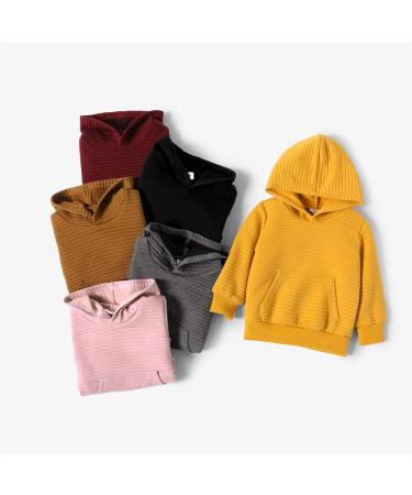 PatPat Toddler Hoodie - Pink, Textured Pullover Sweatshirt for 1-2 Year Old Boy or Girl - Buy Online on SooperMarket.com